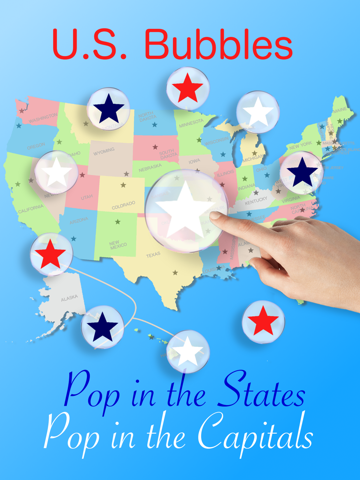 U.S. bubbles: US map quiz - náhled