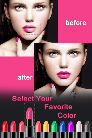 Lip Color Changer Pro - Makeup Booth to Change Lipstick Shades & Got Glossy Lips screenshot 3