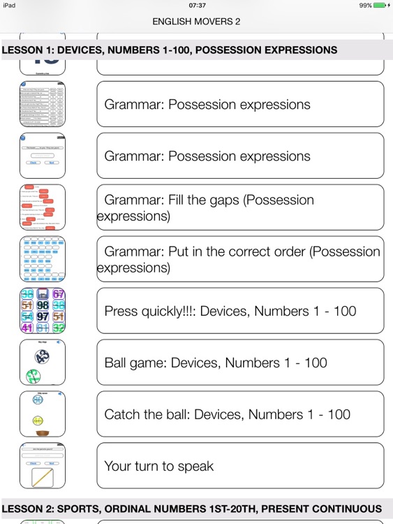 Learn English Speaking Easily In 30 days Level Movers 2 for iPad