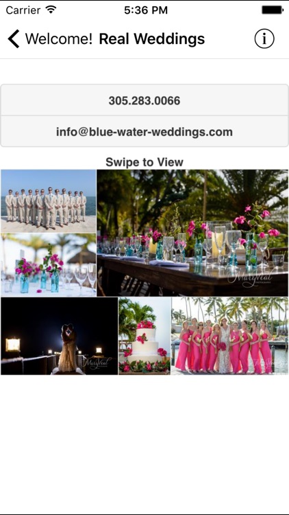 Blue Water Weddings