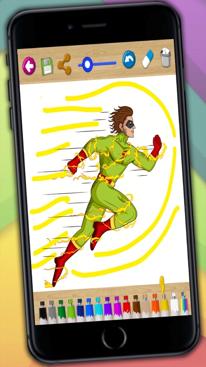 Drawing pages for painting superheroes – educative coloring book for children screenshot-3