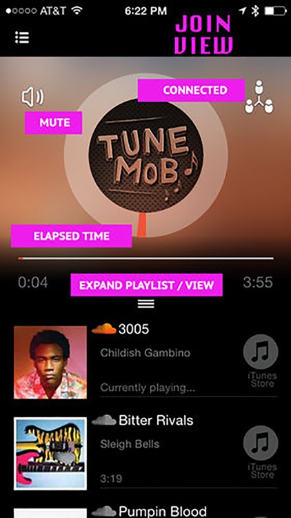 TuneMob Play Music in Sync on Multiple Devices via Bluetooth and WiFi Tune Mob Simple Sharing