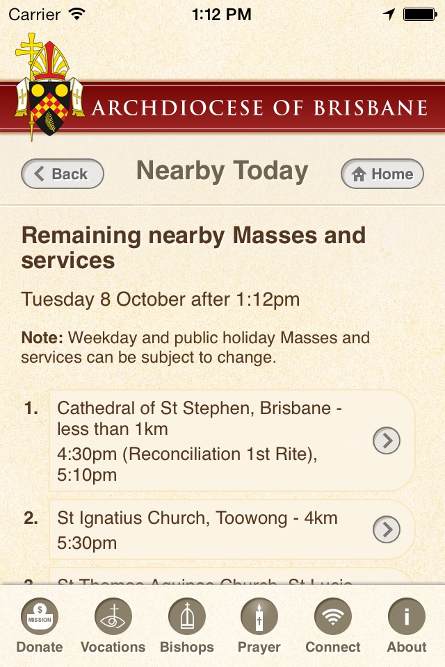 Archdiocese of Brisbane screenshot 2