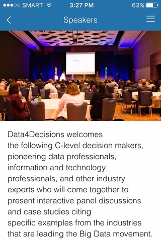 Data4Decisions Conference App. screenshot 2