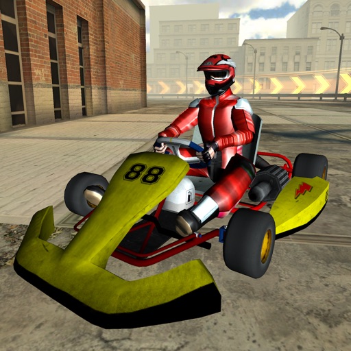 3D Go-kart City Racing - Outdoor Traffic Speed Karting Simulator Game FREE icon