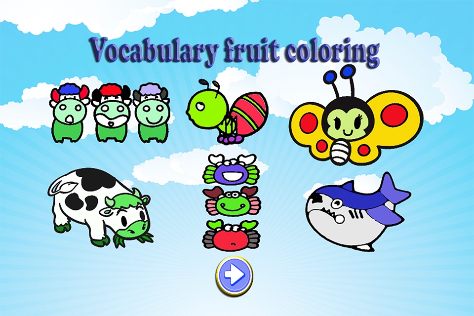 Animals Vocabulary Coloring Books screenshot 3