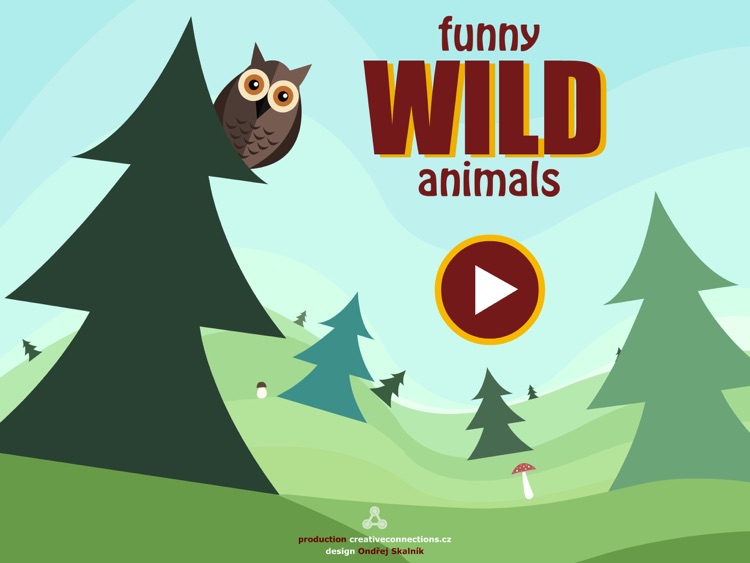 Funny wild animals puzzle for kids