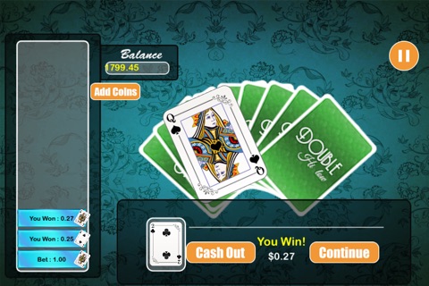 Double Jackpot Hi-Lo Card Mania Pro - world casino gambling card game screenshot 3