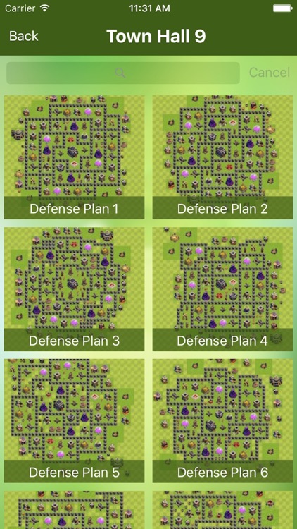 Maps and Layouts for Clash of Clans