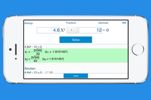 Quadratic Equation Calculator with Steps screenshot 3