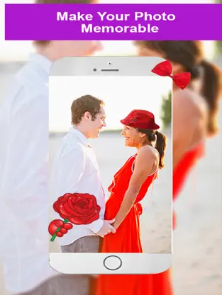 Skærmbillede 1 Pegatinas de San Valentín Caja - Lovely Photo Editor con tatuajes personalizados Marcos iphone