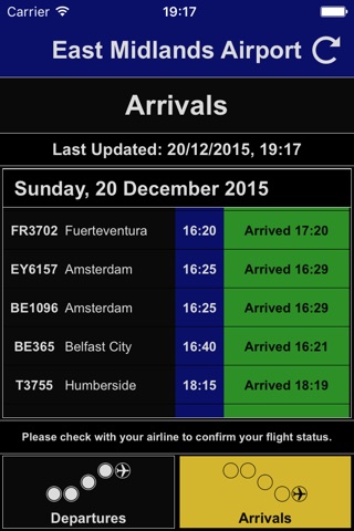 Flight Board - East Midlands Airport (EMA) screenshot 2
