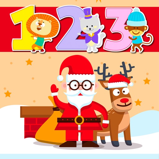 Learning English Numbers 1 to 100 Free by Santa Claus Icon