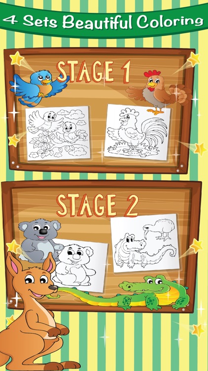 My Farm Animal Pet Cartoon Coloring Book 2 Easy Paint for Kid Free