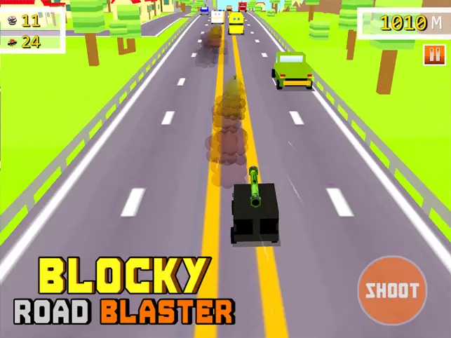 Blocky Road Blaster - 3D ( Fun Race & Shoot Game ), game for IOS