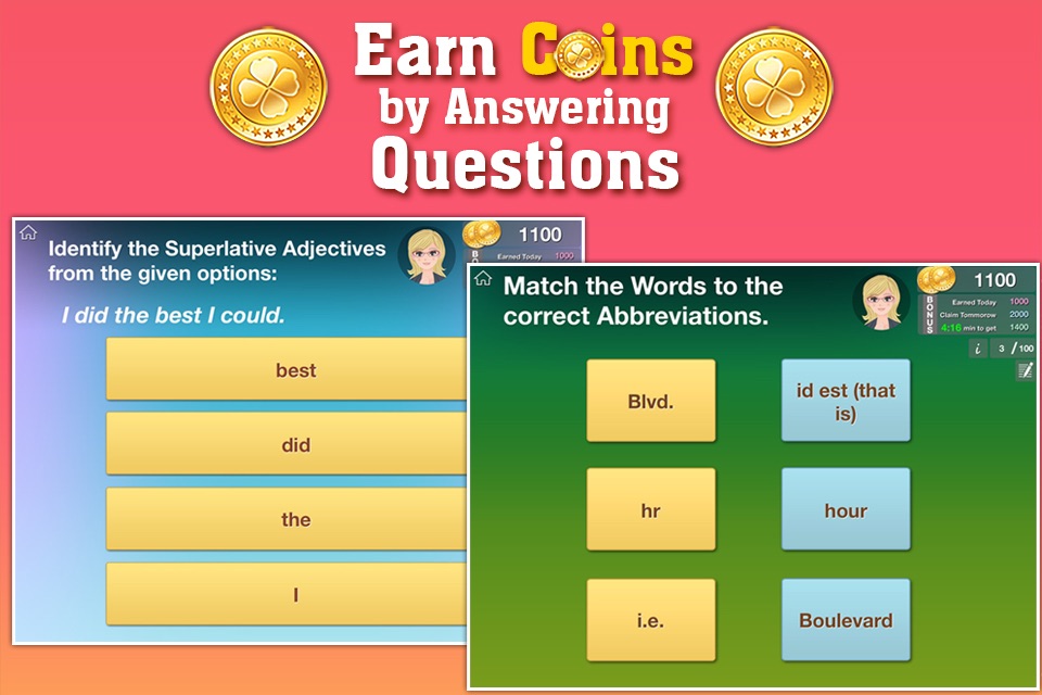 First Grade Grammar by ClassK12 - A fun way to learn English Language Arts [Lite] screenshot 3