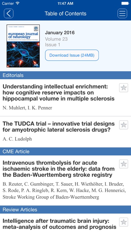 European Journal of Neurology App