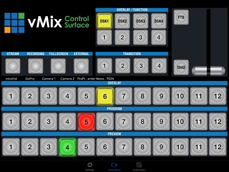 vMix Virtual Control Surface