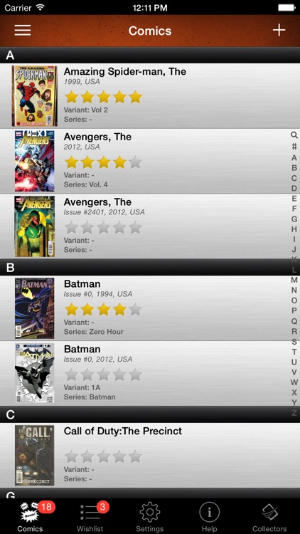 Comic Book Collector Database, Inventory, Manager