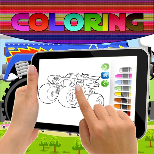 Paint Coloring Book for Kids Monster Truck