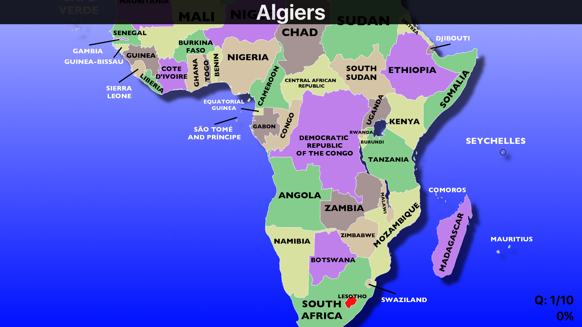 North Africa Map Quiz