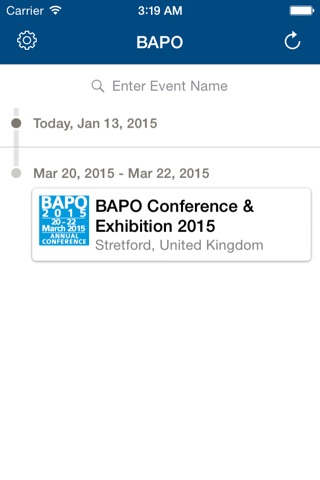 BAPO Conferences screenshot 2