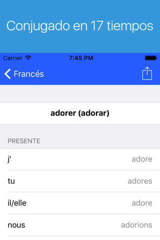 French Verb Conjugator screenshot 2