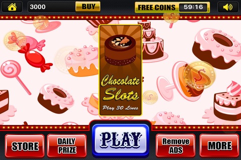 Chocolate Bars Slots - Classic Wild 777 Casino! Spin & Win Jackpot Free screenshot 3