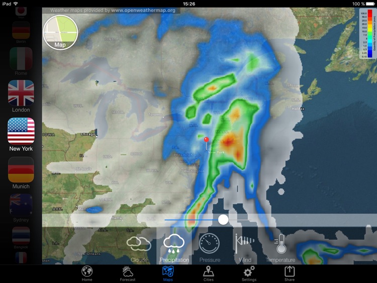 Weather Now for iPad Forecast Temperature Widget screenshot-3
