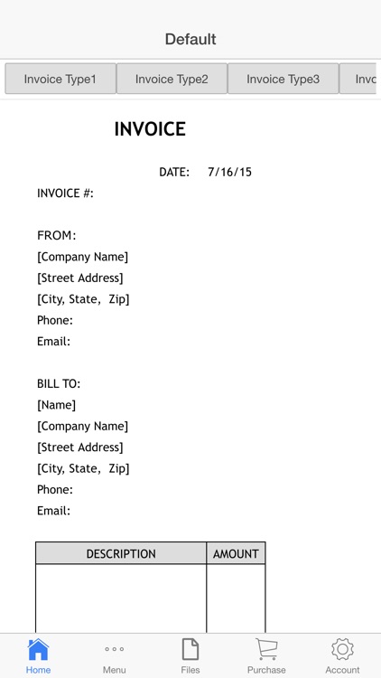 Invoice and Quote