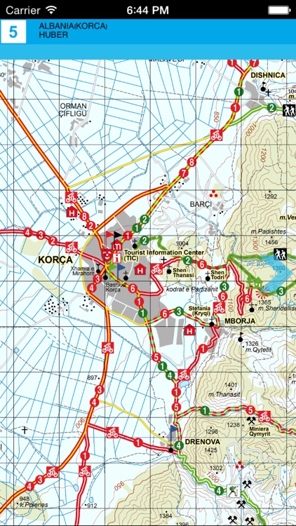 Korce. Tourist map. screenshot-3