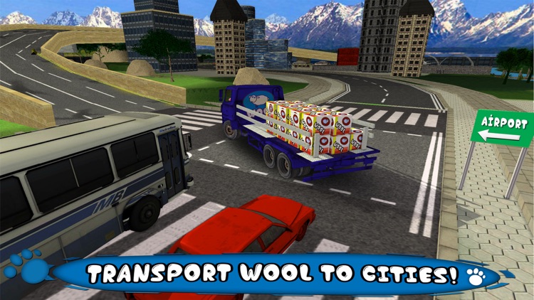 Sheep Run Dog Simulator 3D: Farm Lamb and Wool Transport through Transporter truck and Airplane screenshot-4