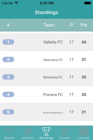 InfoLeague - Information for Maltese Premier League - Matches, Results, Standings and more screenshot 2