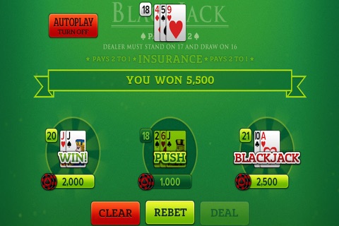 Viva Blackjack Free Game! screenshot 2