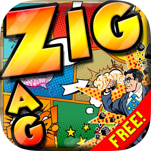 Words Zigzag : Cartoon Comics and Superheroes Crossword Puzzle Game Free with Friends icon