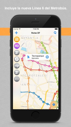 Rutas DF Metro, Metrobús, Tren Ligero, Suburbano, Mexibús, T(圖2)-速報App