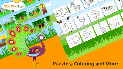 Zoo Animals - Animal Sounds, Puzzles and Activities for Toddlers and Preschool Kids by Moo Moo Lab