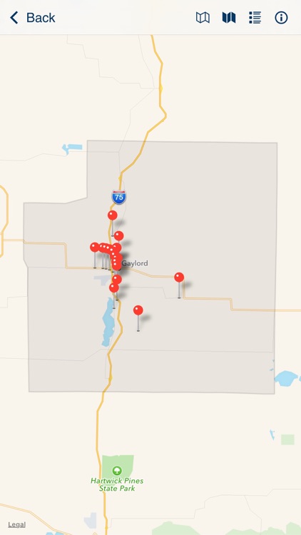 Gaylord Area & Otsego County Map