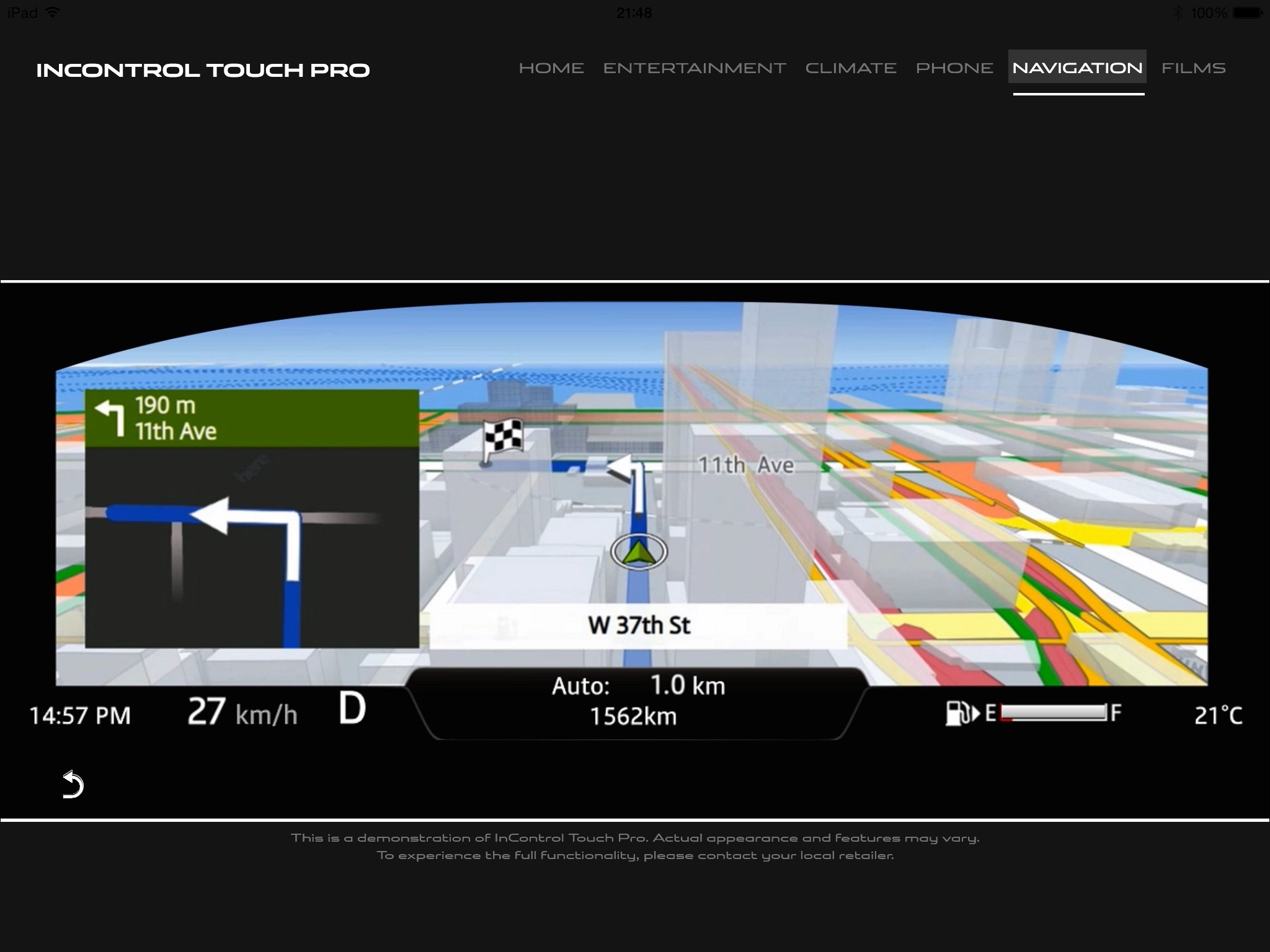 Jaguar InControl Touch Pro Tour screenshot 2