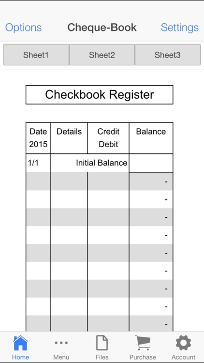 Check Book Register