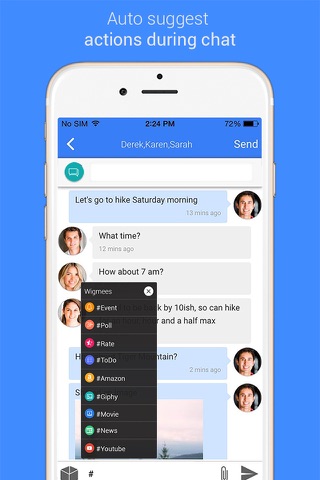 Wigmee - Going beyond text messaging screenshot 2