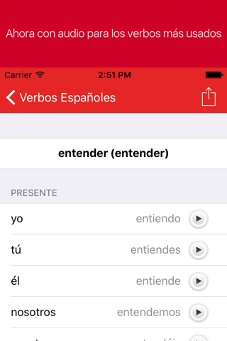 Spanish Verb Conjugator Pro screenshot 3