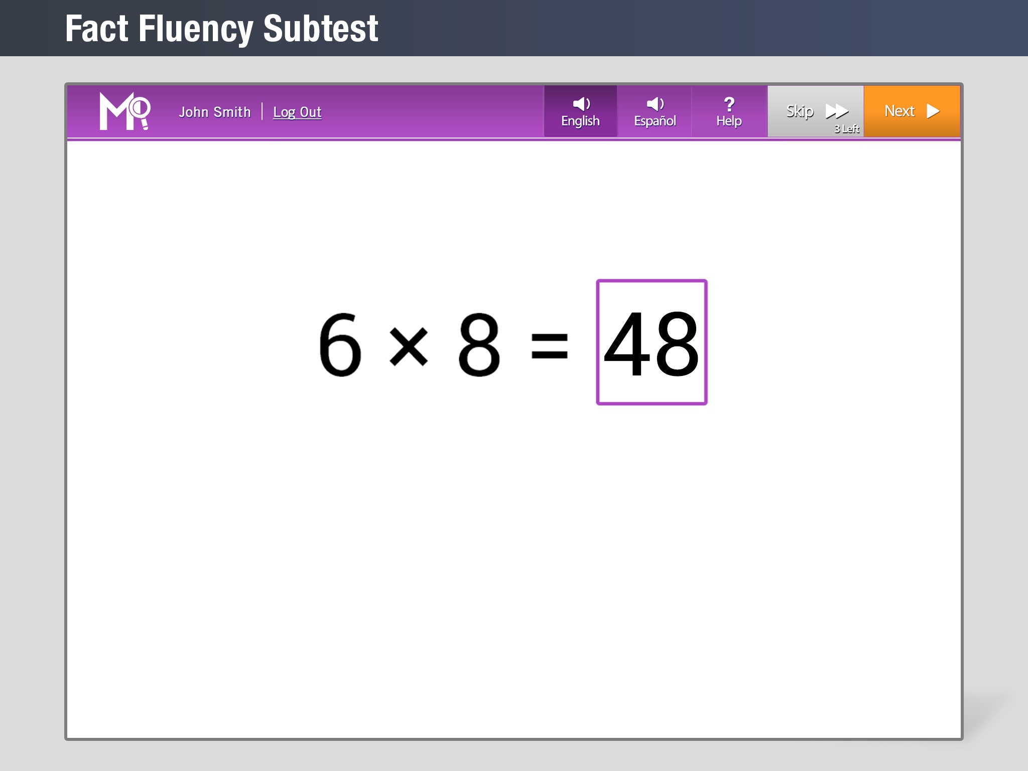 Math Inventory screenshot 4