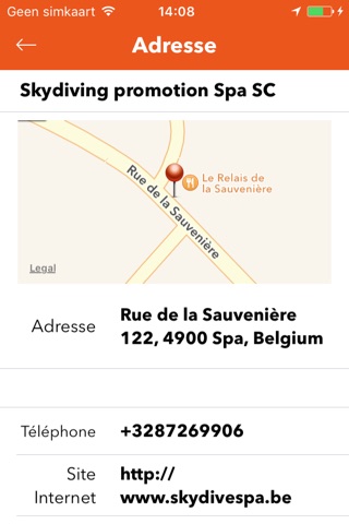 Skydiving promotion Spa screenshot 4
