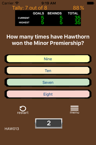 AFL Trivia - Hawthorn Hawks screenshot 3