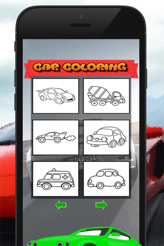 Kids Vehicle Coloring Book Drawing Painting Game screenshot 3