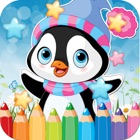 Penguin Drawing Coloring Book - Cute Caricature Art Ideas pages for kids
