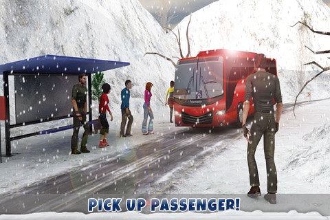 冬の都市、オフロード丘バス運転シミュレータ3Dのおすすめ画像3
