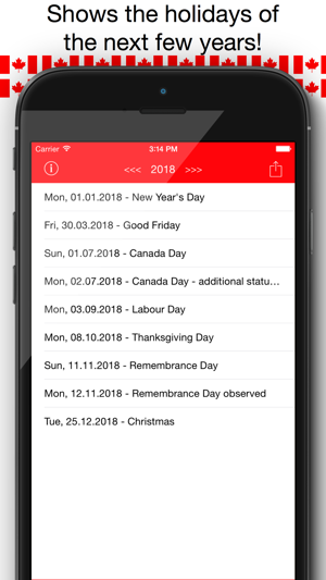 Holiday Calendar Canada 2016 - Public Statutory Canadian Hol(圖3)-速報App