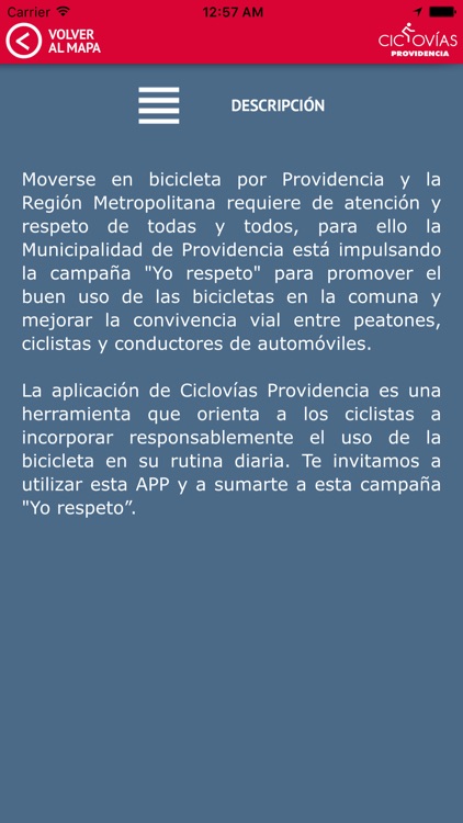 Ciclovías Providencia screenshot-3